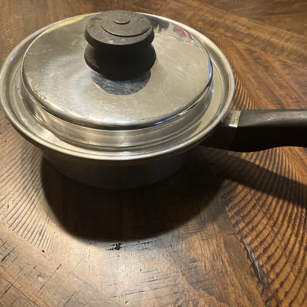 Saladmaster 18-8 Tri-Clad Stainless 6.75" Sauce Pan Vapo Lid Grandma Core